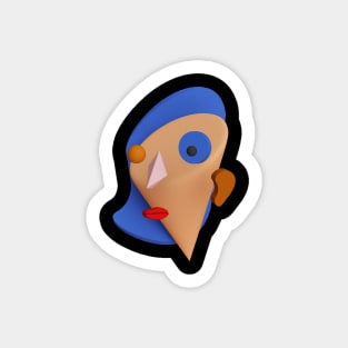 deconstructed face woman Sticker